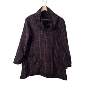 Iridium Womens Tunic Top Size Medium Gauzy Cotton Reversible Boho Lagenlook